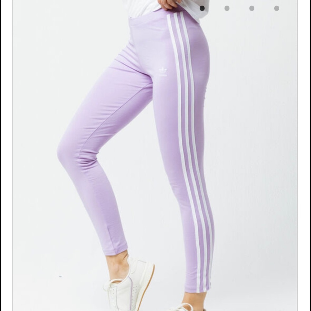 Lavender adidas leggings